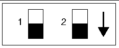 This figure shows the SW0501 switch position for non high availability systems.