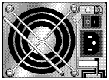 Figure showing AC power supply and fan module.