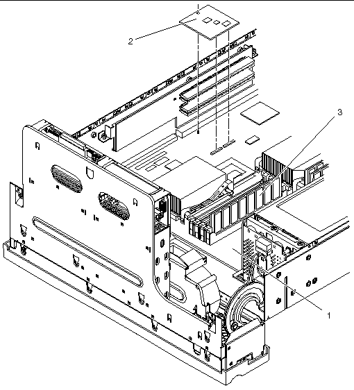 This figure shows the number and location of miscellaneous internal components. Match the components with their part numbers in the table that follows. 
