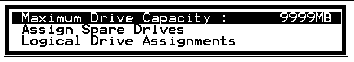 Screen capture showing Maximum Drive Capacity chosen.
