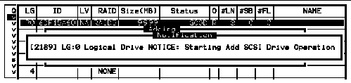 Screen capture showing the "Adding Notification" message.