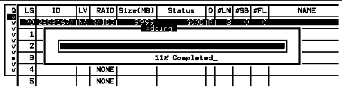 Screen capture showing the progress bar.