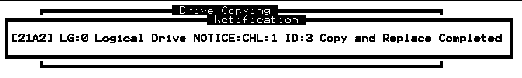Screen capture showing the "Drive Copying Notification" message.