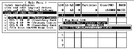 Screen capture shows the server WWN number selected.