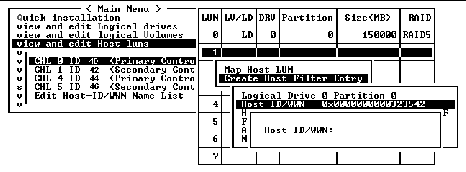 Screen capture shows "Host-ID/WWN."
