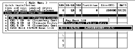 Screen capture shows the server WWN number selected.