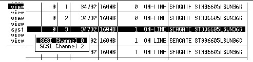 Screen capture shows SCSI Channel 0 selected and drive information.