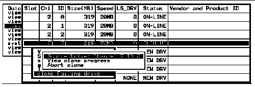 Screen capture shows "Source Drive: Channel 2 ID 0" chosen.