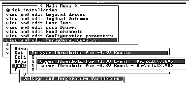 Screen capture shows "Upper Threshold for +3.3V Event - Default<3.6V>" chosen.