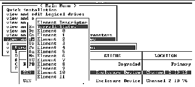Screen capture shows a list of environmental sensors and other hardware components of the SEC device with "Overall Status" selected.