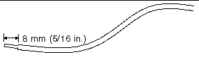Figure showing the amount of insulation to strip from the wire (5/16 inches).
