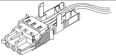 Figure showing how to route the wires out of the bottom portion of the strain relief housing.