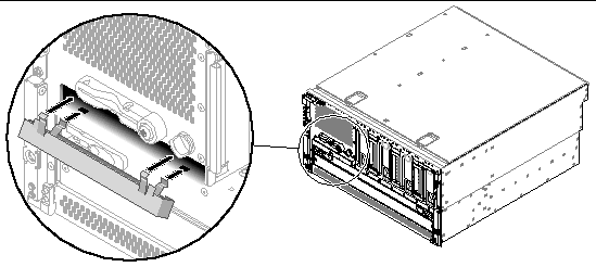 Figure showing how to install the DVD slot cover.