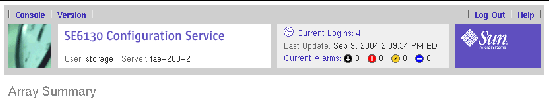 Screen capture showing the quick status displays.