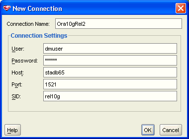 Oracle Data Miner dialog box