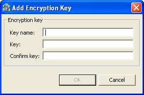 This image shows Add Encryption Key screen.